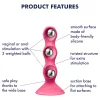 Satisfyer Triple Ball-R - gyöngyös análvibrátor (pink)