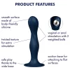 Satisfyer Double Ball-R - súlyozott dildó (kék)