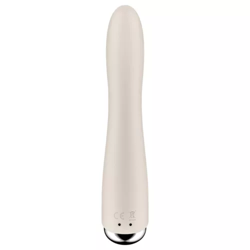 Satisfyer Spinning Vibe 1 - forgó fejes G-pont vibrátor (bézs)
