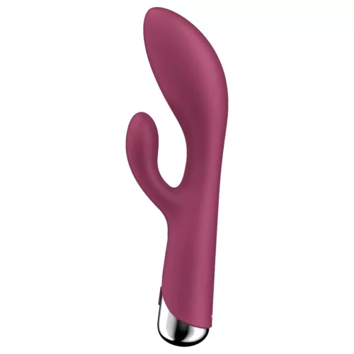 Satisfyer Spinning Rabbit 1 - forgó csiklókaros vibrátor (piros)