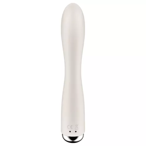 Satisfyer Spinning Rabbit 1 - forgó csiklókaros vibrátor (bézs)