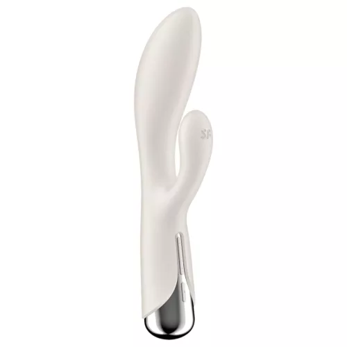 Satisfyer Spinning Rabbit 1 - forgó csiklókaros vibrátor (bézs)