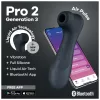 Satisfyer Pro2 Gen3 - okos léghullámos csiklóizgató (sötét szürke)