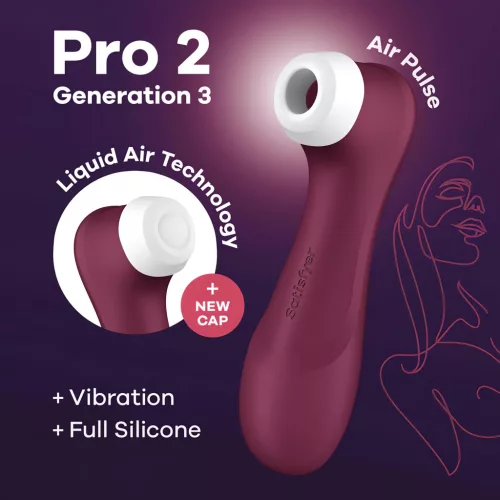 Satisfyer Pro 2 Gen3 - akkus léghullámos csiklóizgató (piros)