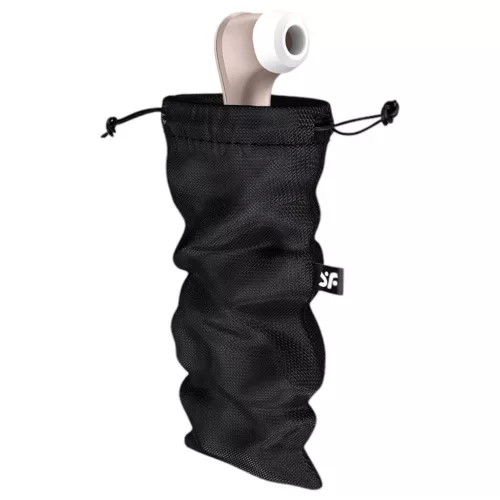 Satisfyer Treasure Bag L - diszkrét tároló táska - közepes (fekete)