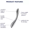 Satisfyer Pure Gravity 1 - bordázott acéldildó (ezüst)
