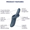 Satisfyer Heat Flex 4 - melegítő csiklókaros vibrátor (szürke)