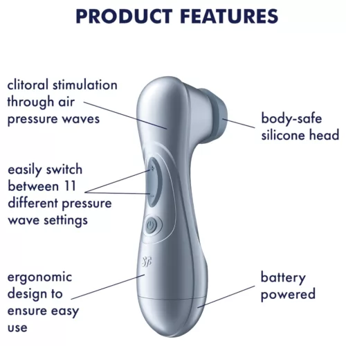 Satisfyer Pro2 Gen2 - léghullámos csiklóizgató (kék)