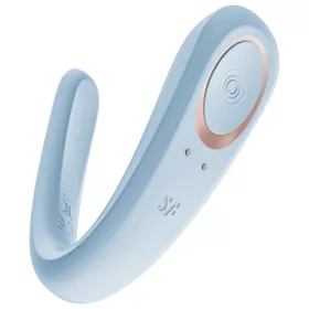 Satisfyer Double Classic - párvibrátor (kék)