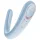 Satisfyer Double Classic - párvibrátor (kék)