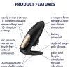 Satisfyer Pro 4 Couples - léghullámos párvibrátor (fekete)