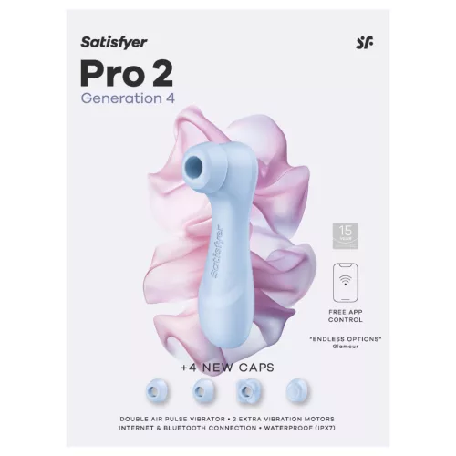 Satisfyer Pro 2 Gen4 - App-vezérelt léghullámos csiklóizgató (kék)