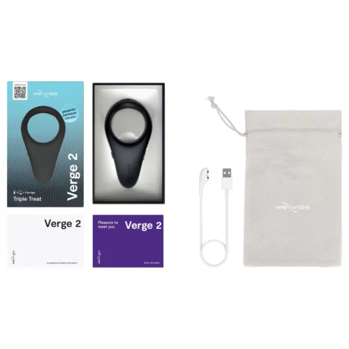 We-Vibe Verge 2 - okos vibrációs péniszgyűrű (fekete)