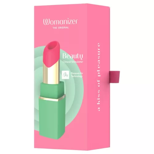 Womanizer Beauty - rúzs alakú léghullámos csiklóizgató (zöld)