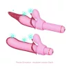 Magic Stick - vibrátor, cserélhető feltétekkel (pink)