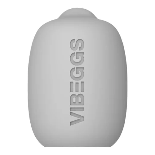 VIBEGGS Naughty Nubs - vibrációs tojás maszturbátor (fehér)