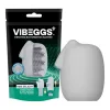 VIBEGGS Ribs Delight - vibrációs tojás maszturbátor (fehér)