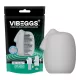 VIBEGGS Ribs Delight - vibrációs tojás maszturbátor (fehér)