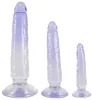 Crystal Clear - anál tréner dildó készlet - 3db (átlátszó-kék)