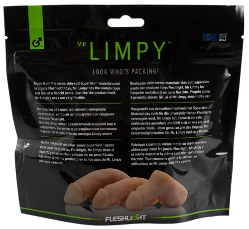 Fleshlight - Mr. Limpy - nagy élethű dildó (testszínű)