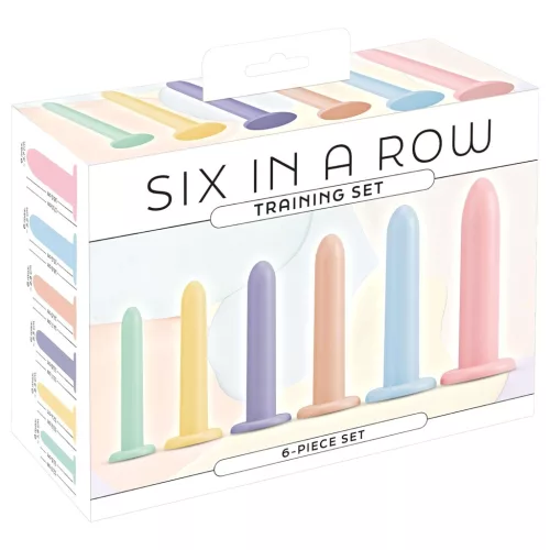 Six in a Row - dildó trainer szett - 6db (színes)