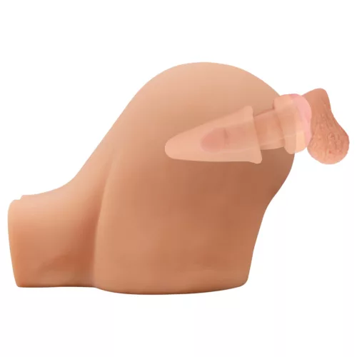 Nature Skin - anál plug és péniszköpeny (natúr)