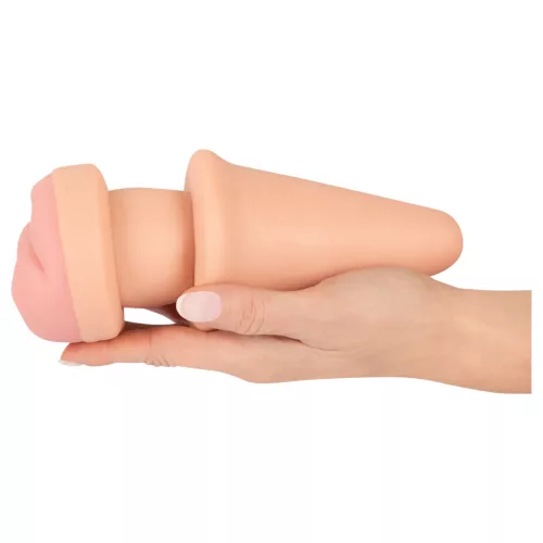 Nature Skin - anál plug és péniszköpeny (natúr)