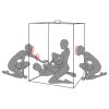 Secretdome - BDSM szex kabin nyílásokkal (fekete)