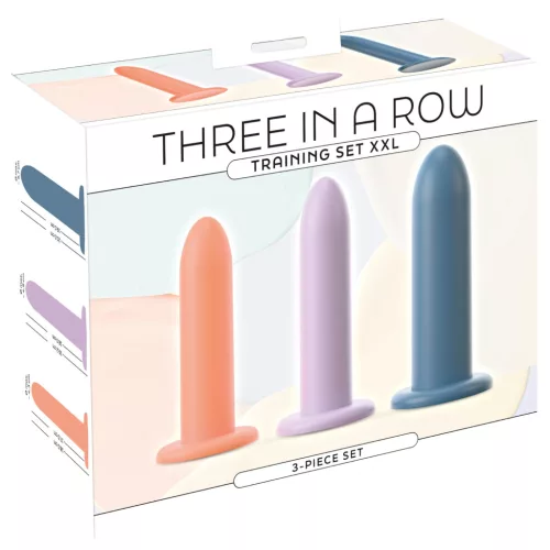 Three in a Row - dildó tréning szett - 3db (színes)