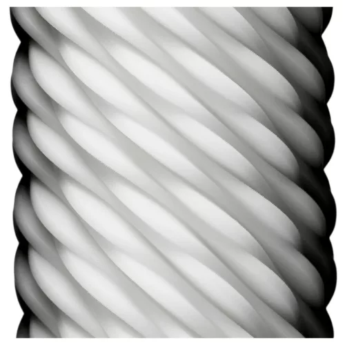 TENGA 3Dx Flow - hullámos mintás maszturbátor (fehér)