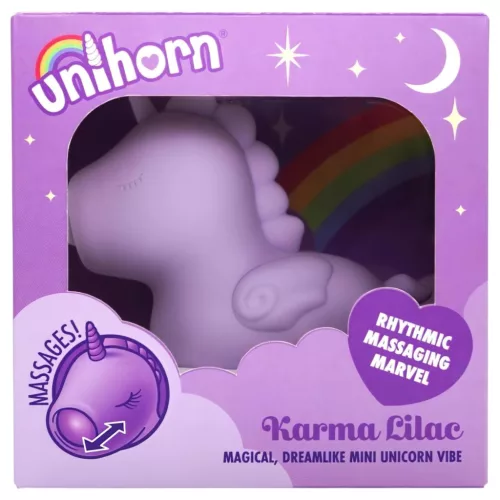 Unihorn Karma - akkus unikornis csiklóizgató (lila)
