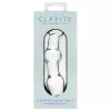 Clarity Utopian Mystique - bordázott üveg análdildó (átlátszó)