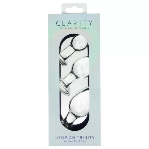 Clarity Utopian Trinity - üveg análkúp szett (átlátszó)
