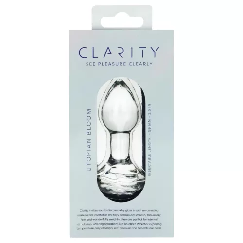 Clarity Utopian Bloom - üveg análkúp (átlátszó)