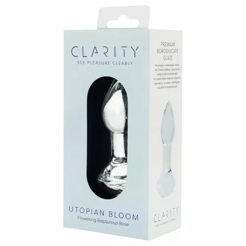 Clarity Utopian Bloom - üveg análkúp (átlátszó)