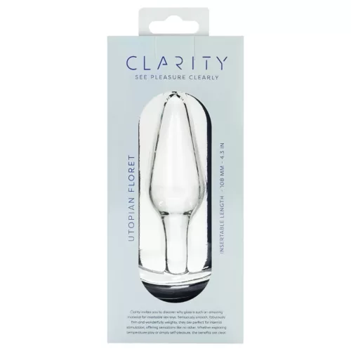Clarity Utopian Floret - üveg análkúp (átlátszó)