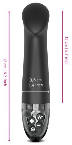 mystim Right on Ron E-Stim - elektro G-pont vibrátor (fekete)