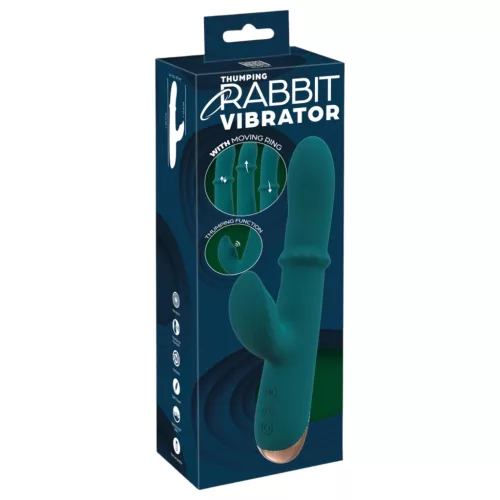 You2Toys Thumping Rabbit - gyűrűs vibrátor (türkiz)