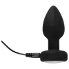 ANOS - világító, vibrációs anál plug (fekete)