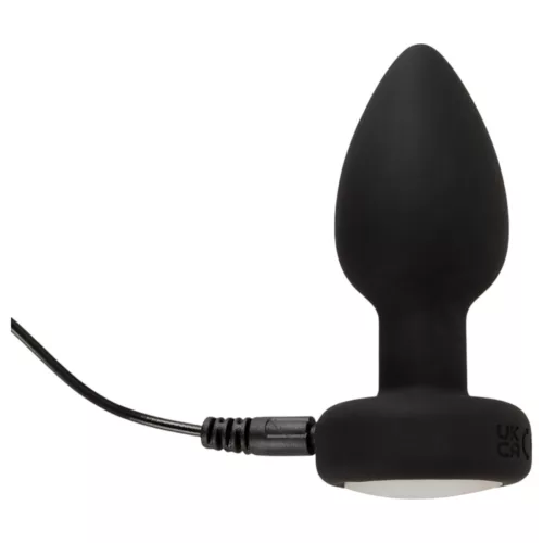ANOS - világító, vibrációs anál plug (fekete)