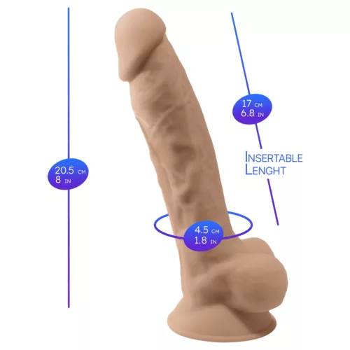 Silexd 8 - távirányítós, herés vibrátor (natúr)