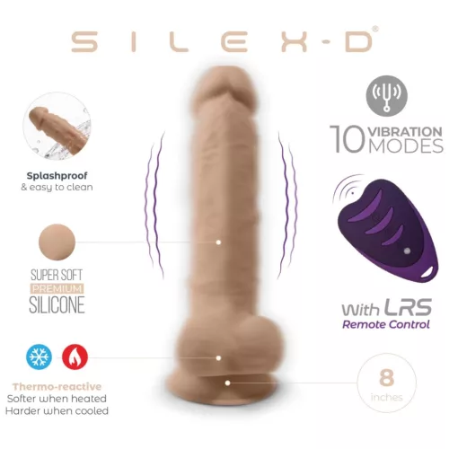 Silexd 8 - távirányítós, herés vibrátor (natúr)