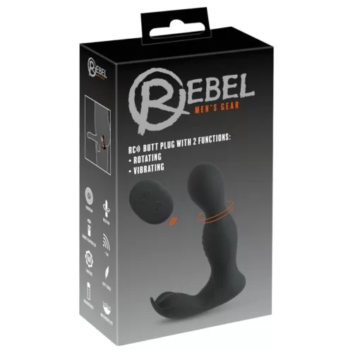 Rebel - távirányítós 2in1 prosztata vibrátor (fekete)