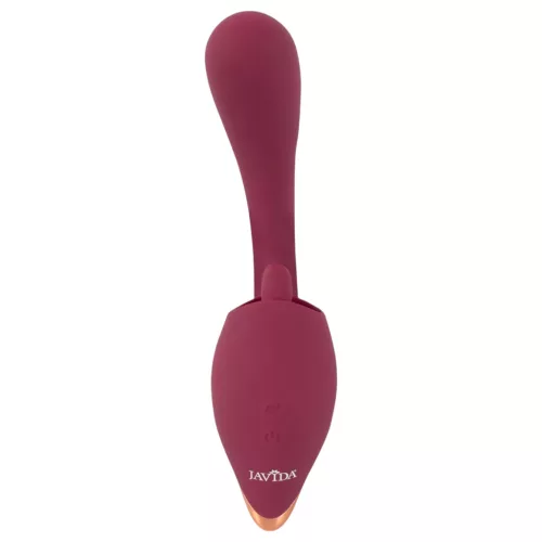 Javida - nyelves 2in1 vibrátor (piros)