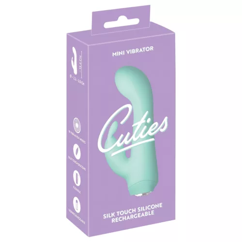 Cuties Mini 4 - akkus, vízálló, nyuszis vibrátor (zöld)