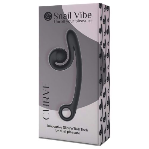 Snail Vibe Curve - 2in1 csiklóizgató vibrátor (fekete)