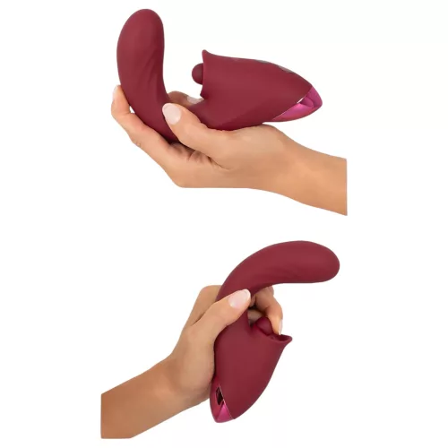 Javida - 3in1 nyelves vibrátor (piros)