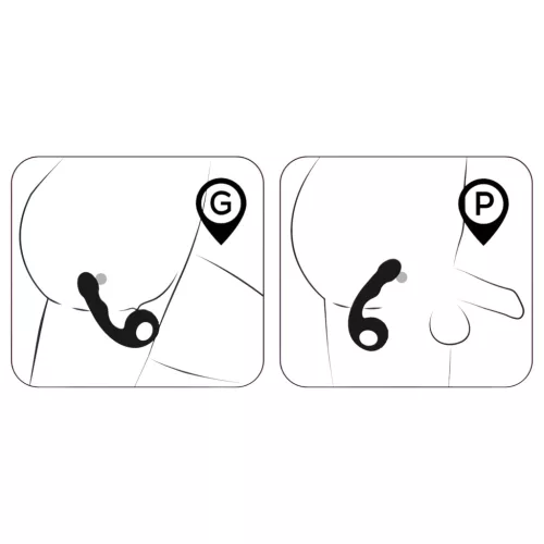 Black Velvets - G és P pont vibrátor (fekete)