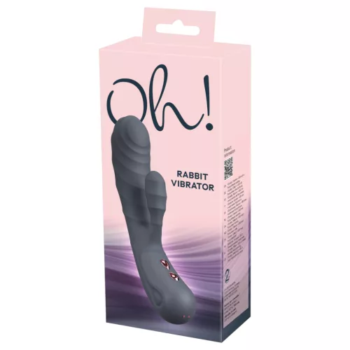 You2Toys - Oh! Rabbit csiklókaros vibrátor (fekete)