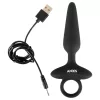ANOS - vibrációs anál plug fogantyúval (fekete)
